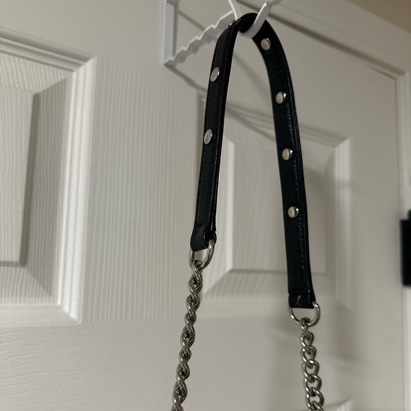 Rebecca Minkoff Black Leather Fringe Mini Mac Purse - Picture 5 of 7